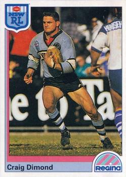 1992 Regina NSW Rugby League #122 Craig Dimond Front